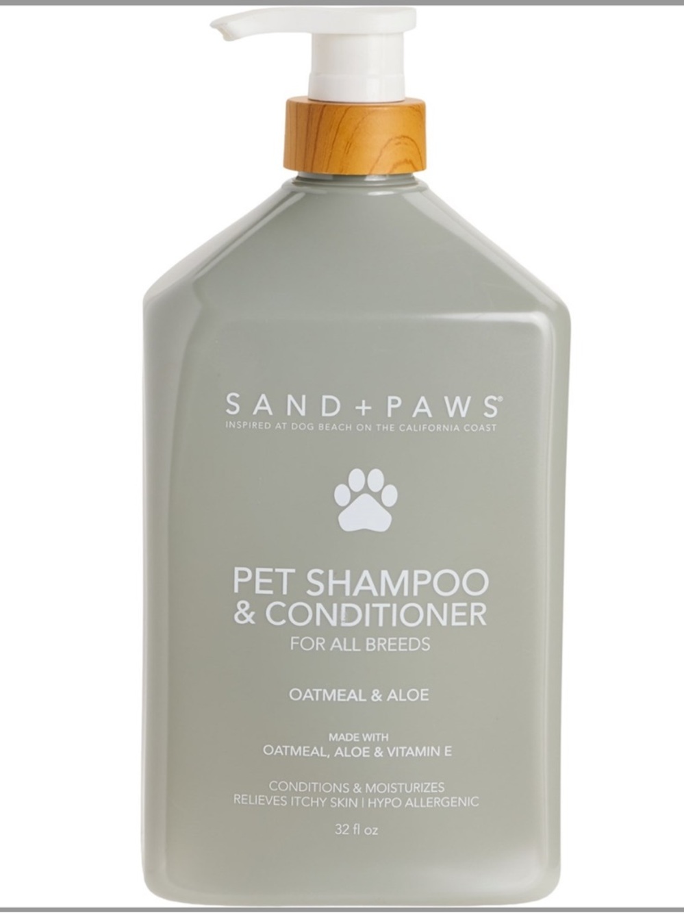 Sand + Paws Oatmeal and Aloe Pet Shampoo and Conditioner 32 oz